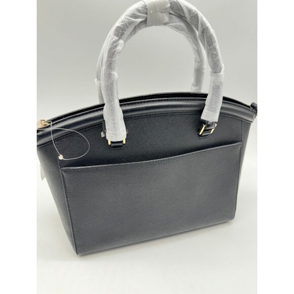 MICHAEL KORS Yara saffiano leather large dome satchel crossbody bag -Black - Picture 5 of 6